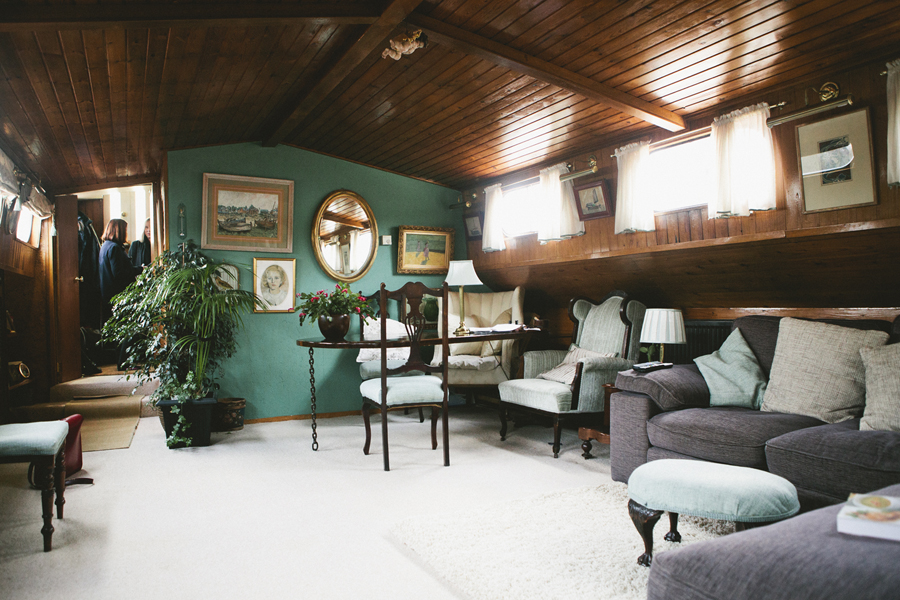 The Libra's salon — period interior where members were received for interview.